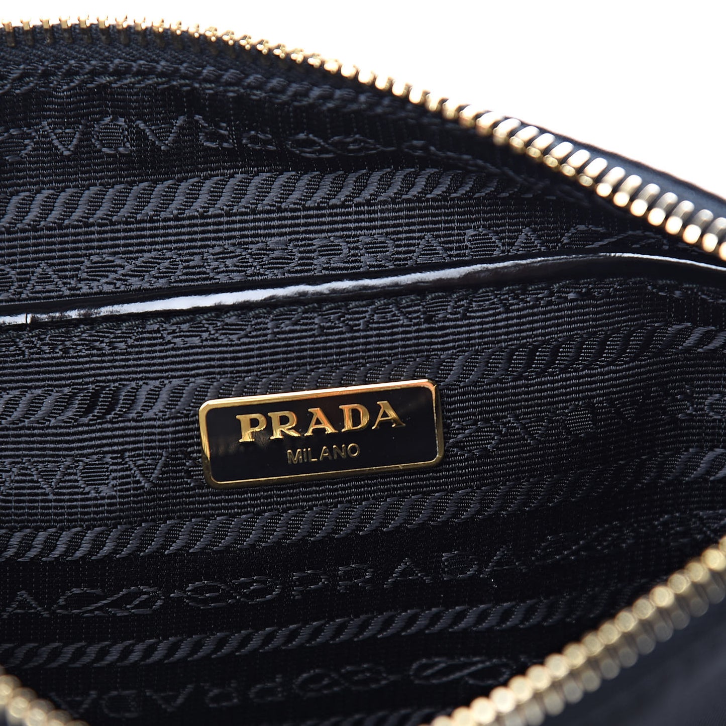 Tessuto Nylon Spazzolato Bow Pochette Black