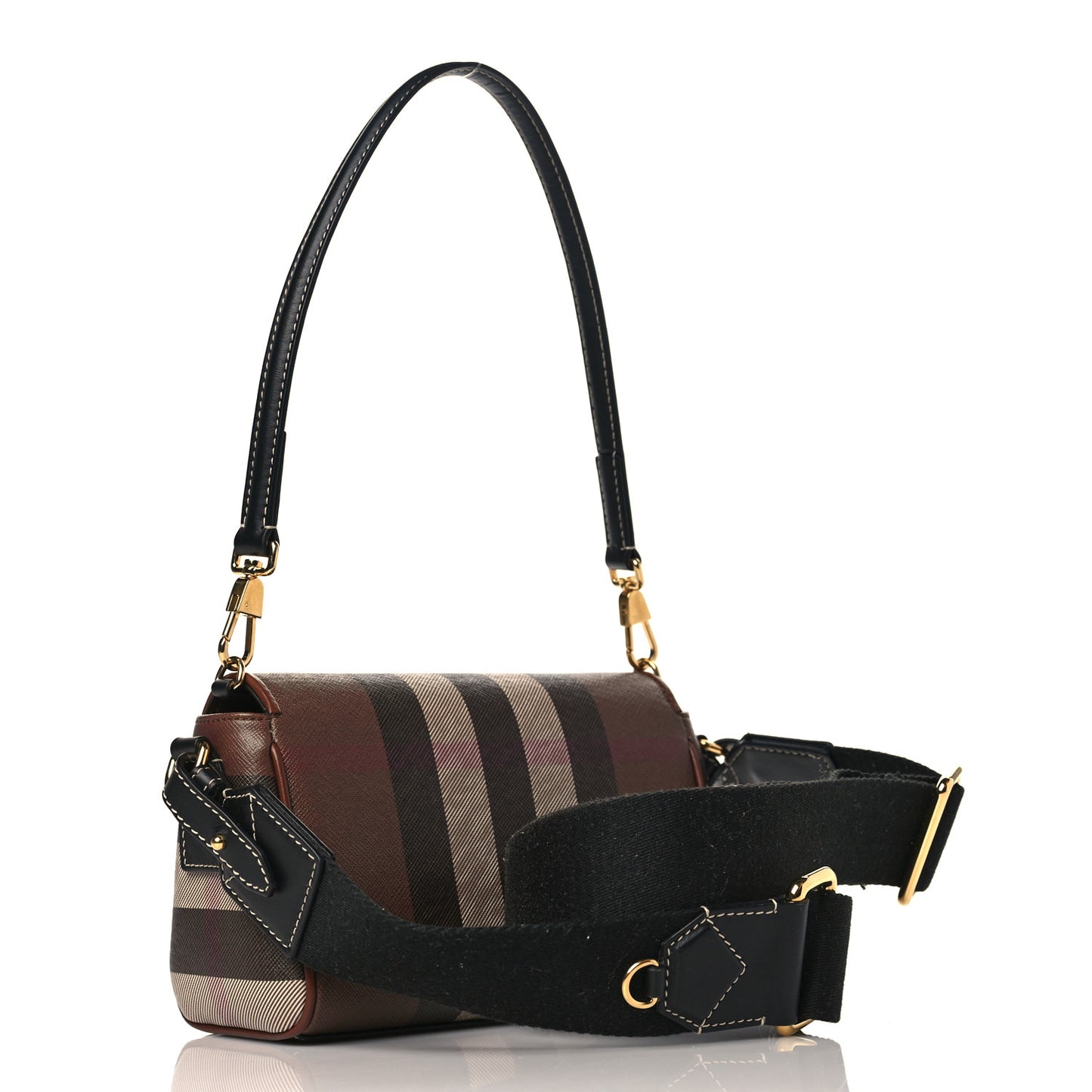 E-canvas Check Dorset Crossbody Dark Birch Brown