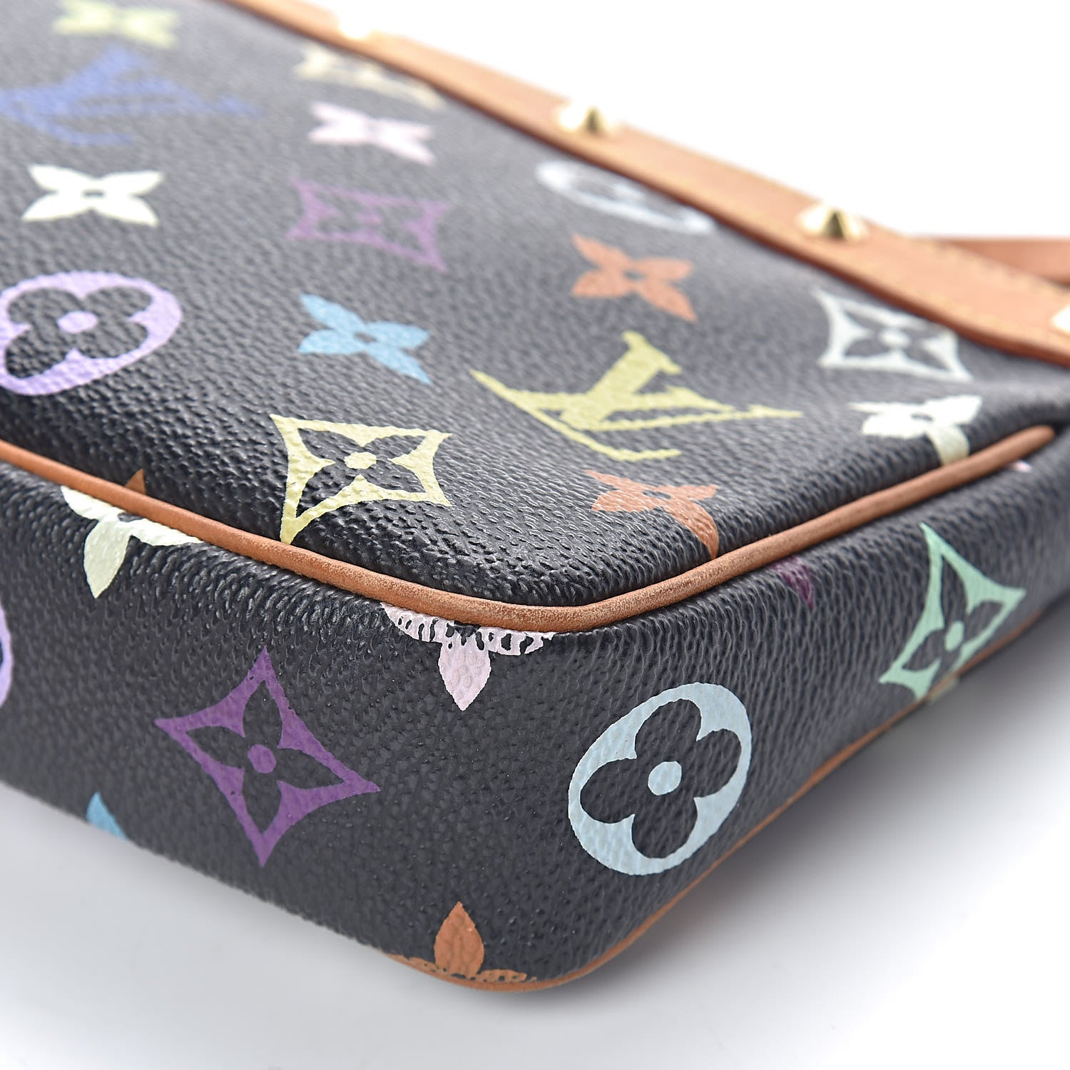 Louis Vuitton Monogram Multicolor Pochette Accessories Black 9 of 9