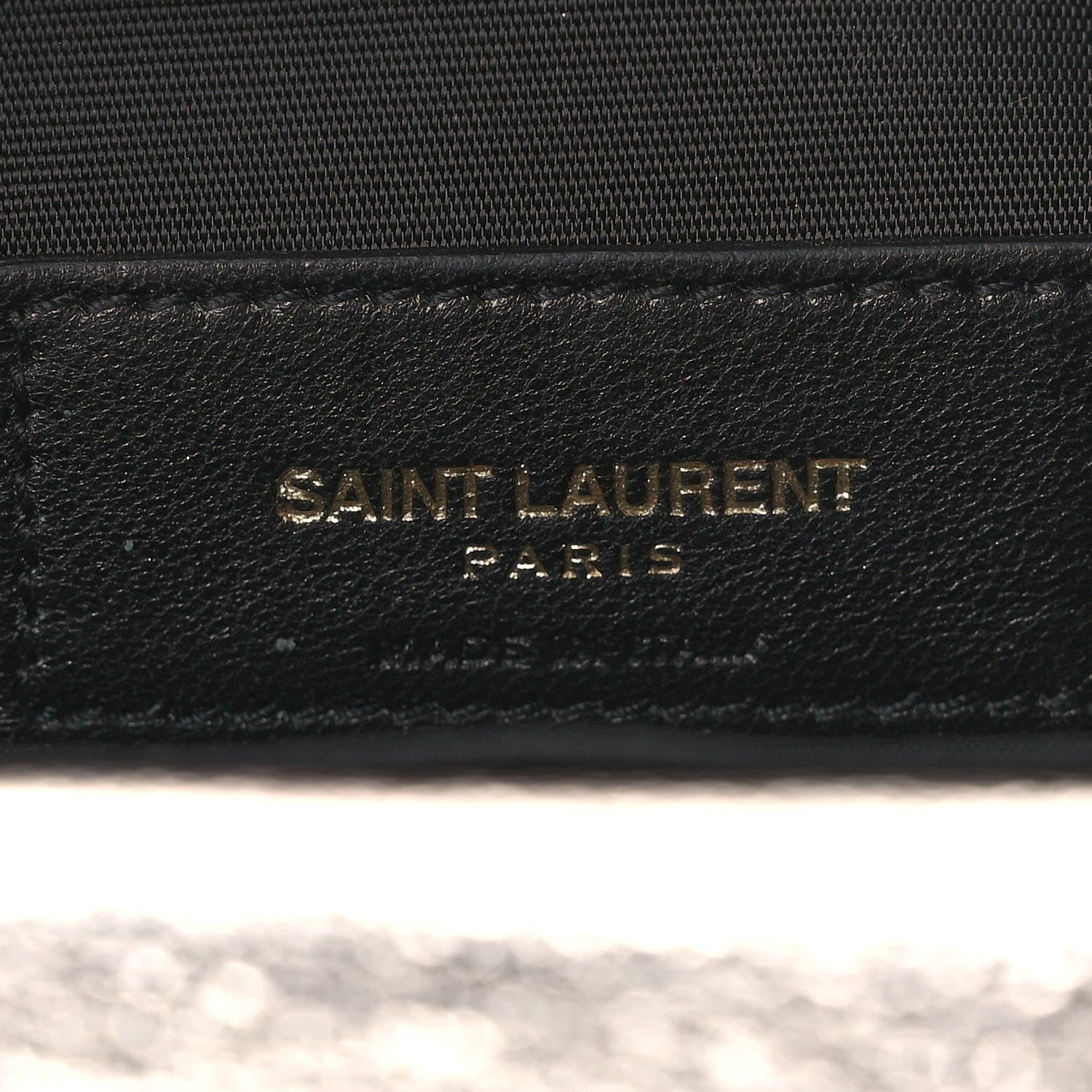Saint Laurent Metallic Crackled Calfskin Matelasse Chevron Monogram Envelope Chain Wallet Gold 5 of 11