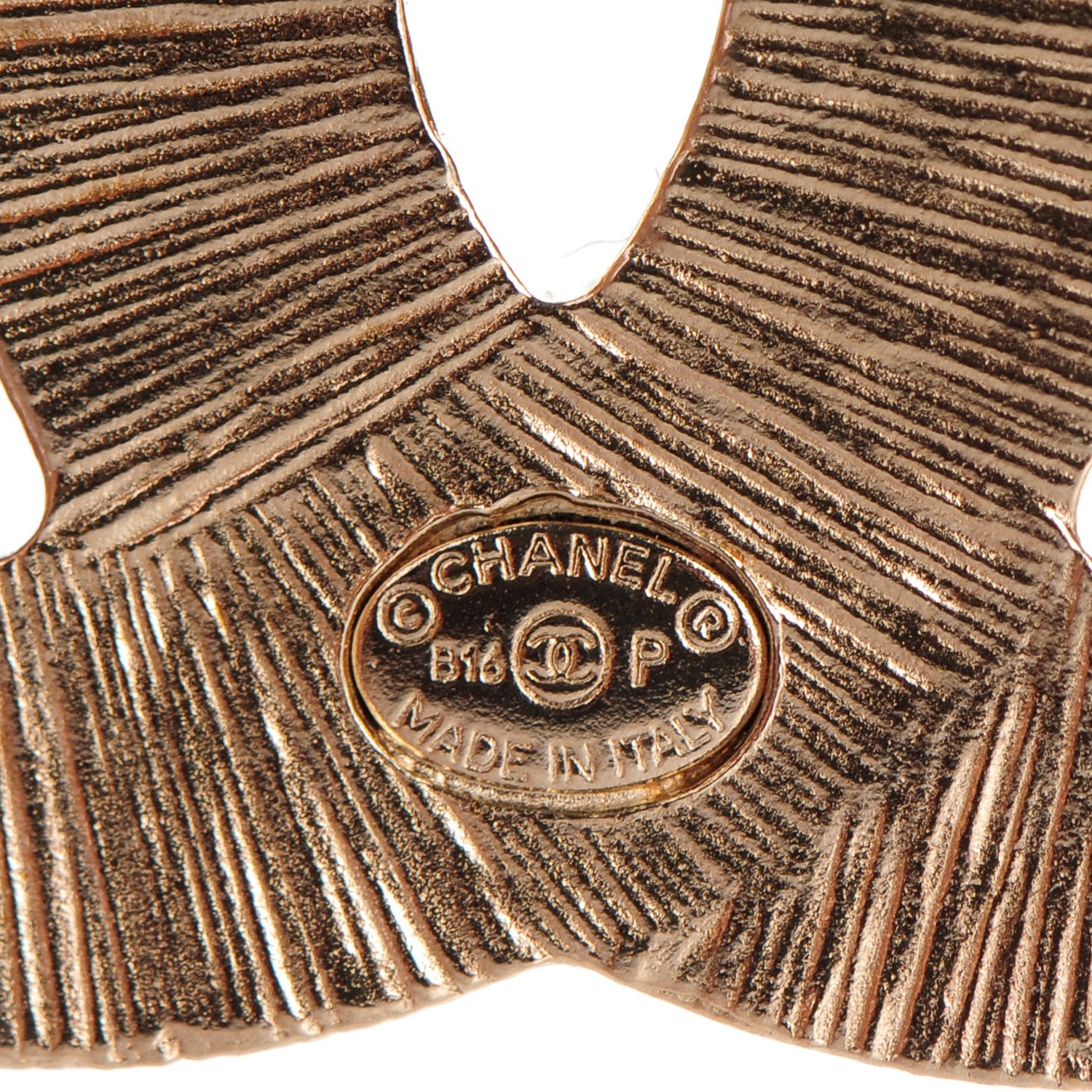 Chanel Metal Quilted CC Brooch Silver Gold 4 of 4