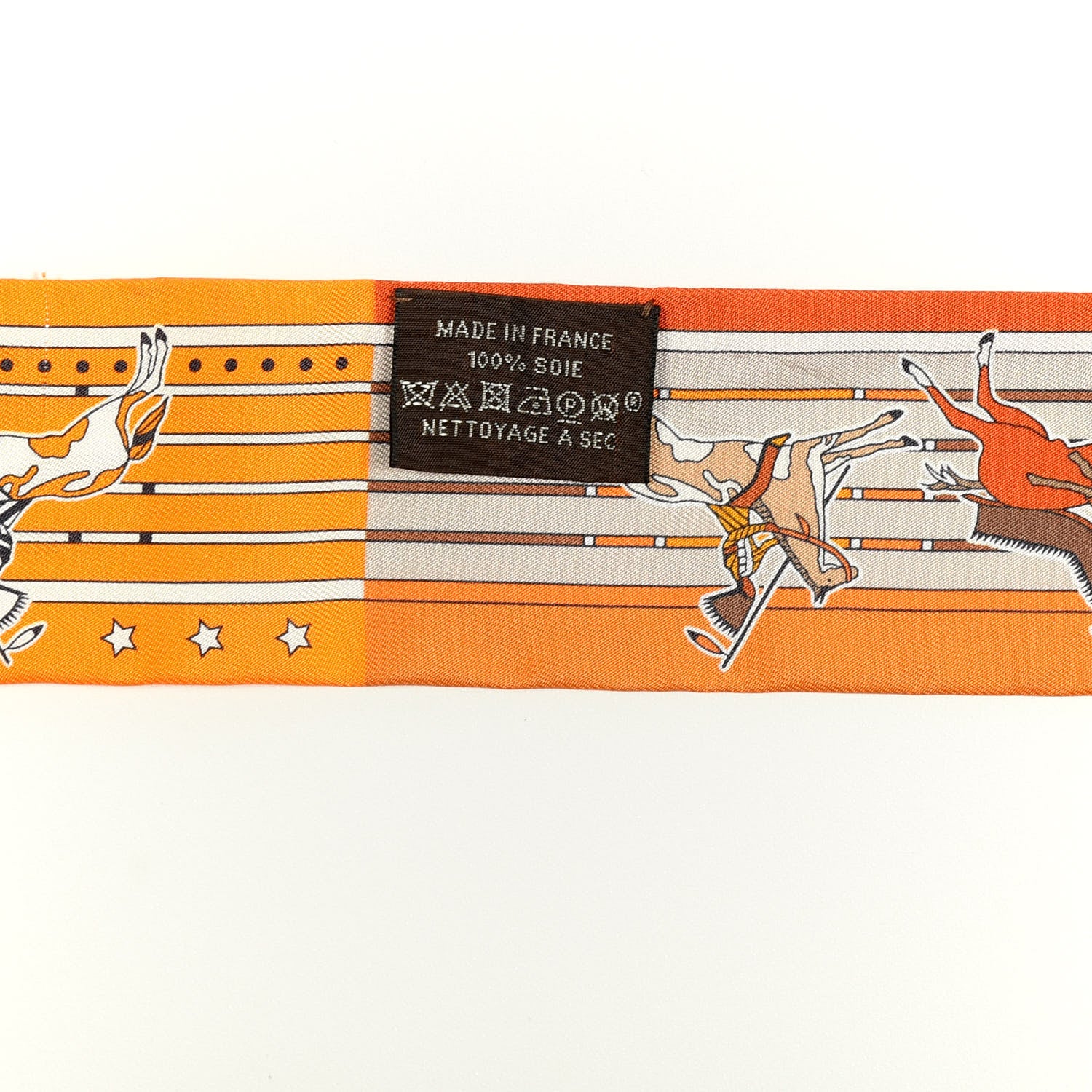 Hermes Silk Pani La Shar Pawnee Twilly Orange Mastic Brun 3 of 4