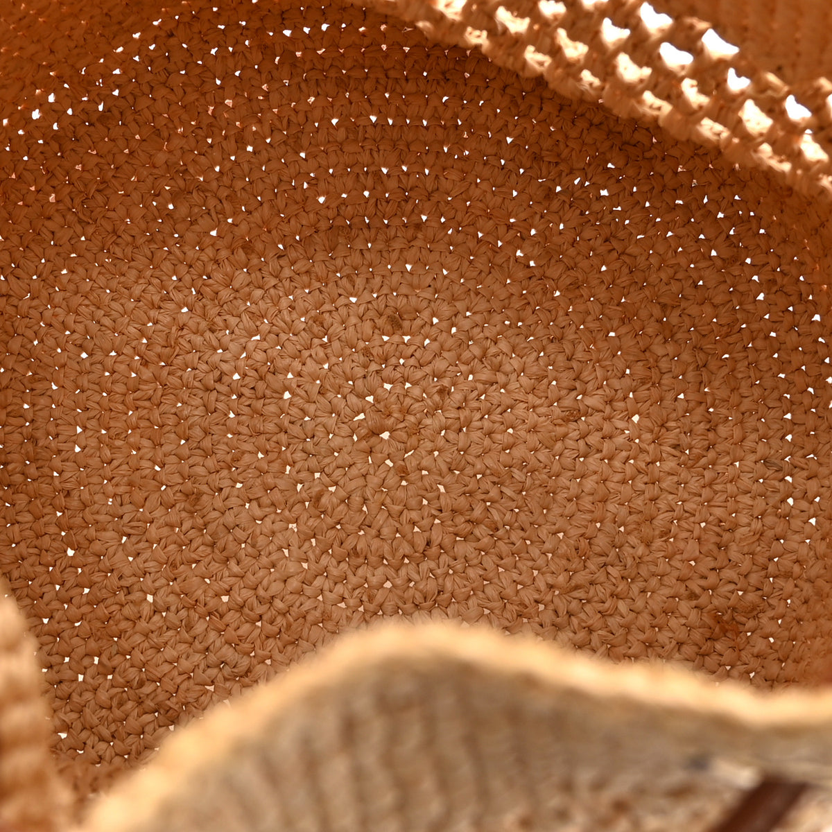 Raffia Woven Clara Drawstring Bucket Bag Natural Tan