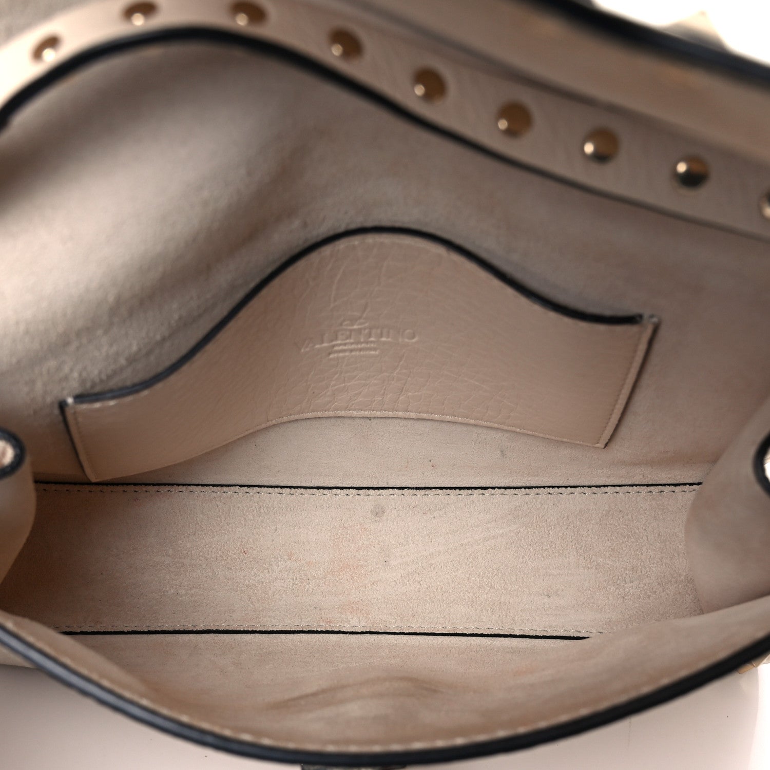 Valentino Garavani Pebbled Calfskin Medium Rockstud Flip Lock Crossbody Bag Light Ivory 5 of 10