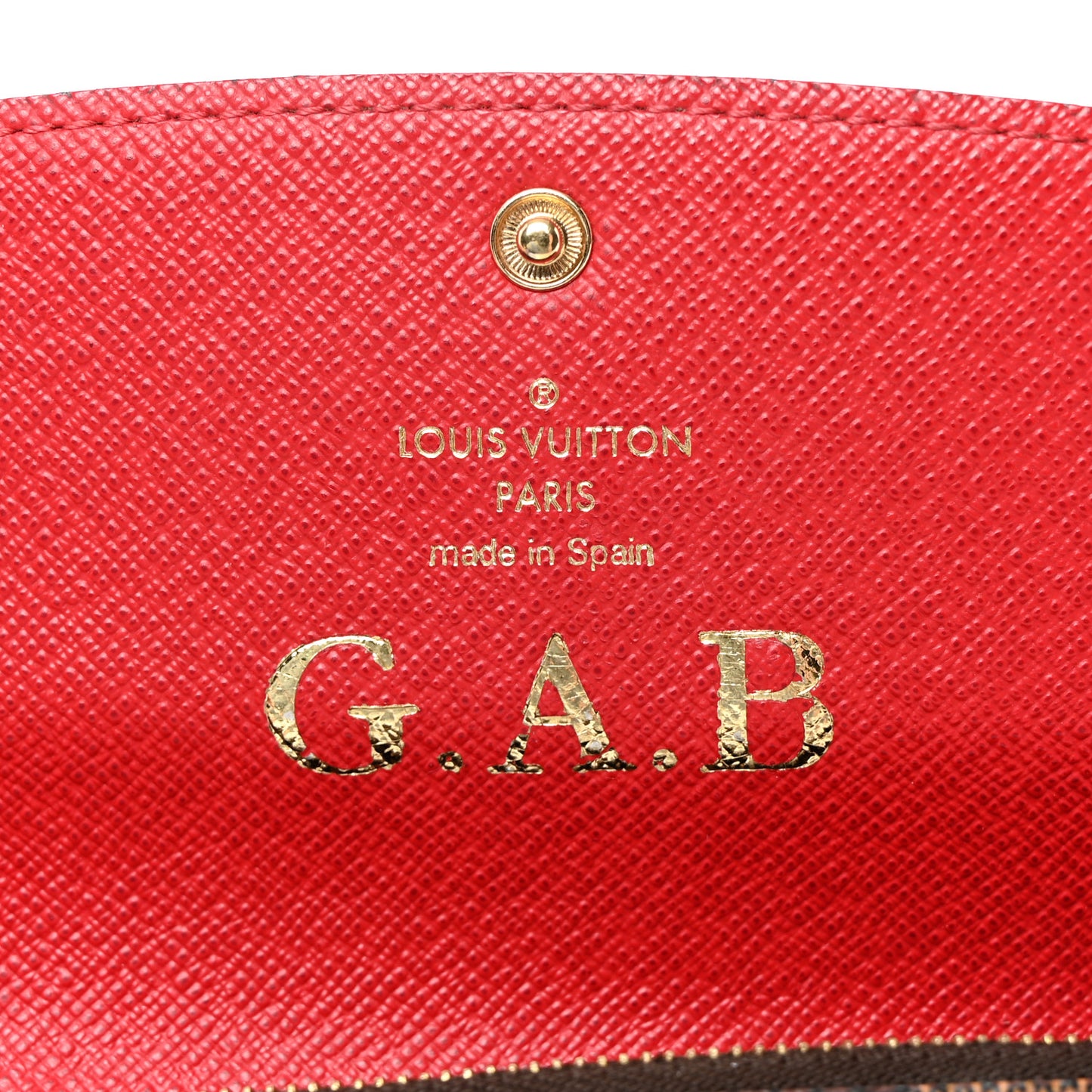 Damier Ebene Emilie Wallet Red