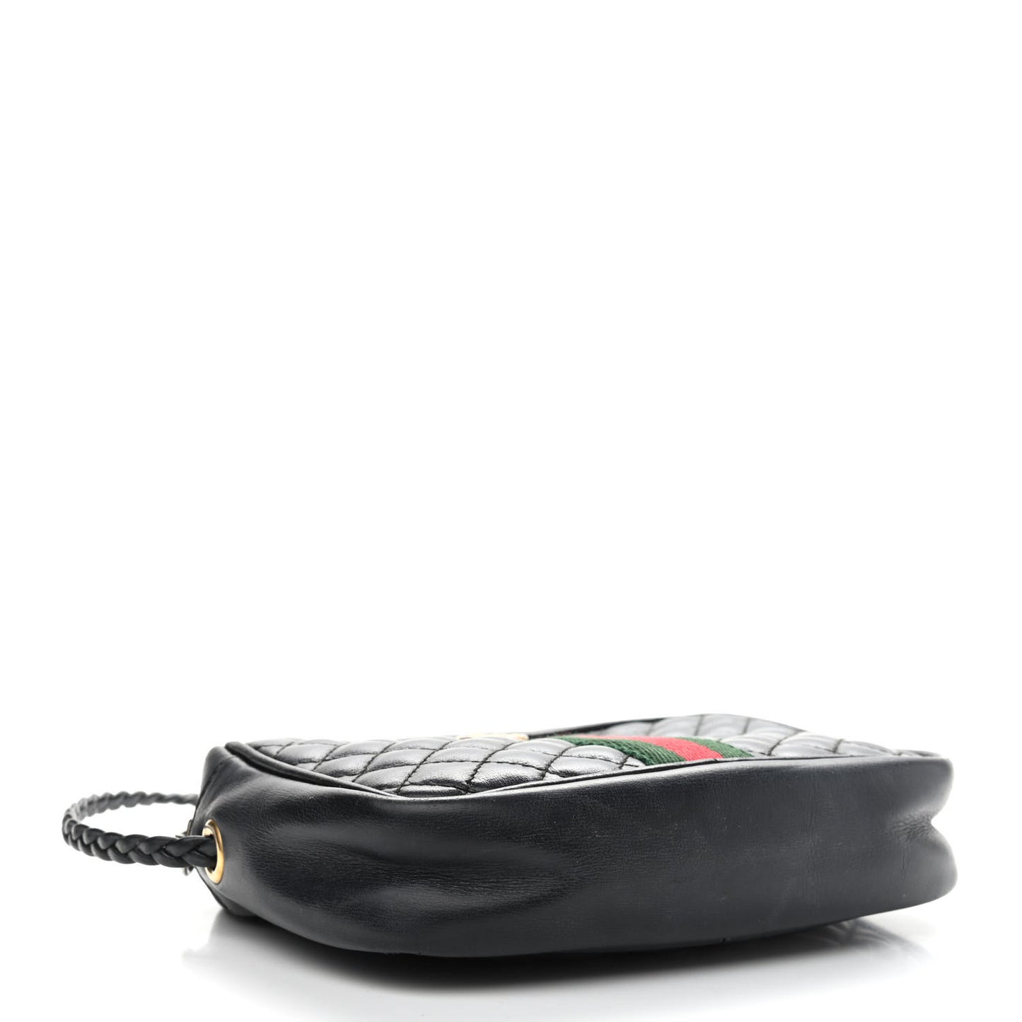 Calfskin Trapuntata Web Mini GG Shoulder Bag Black
