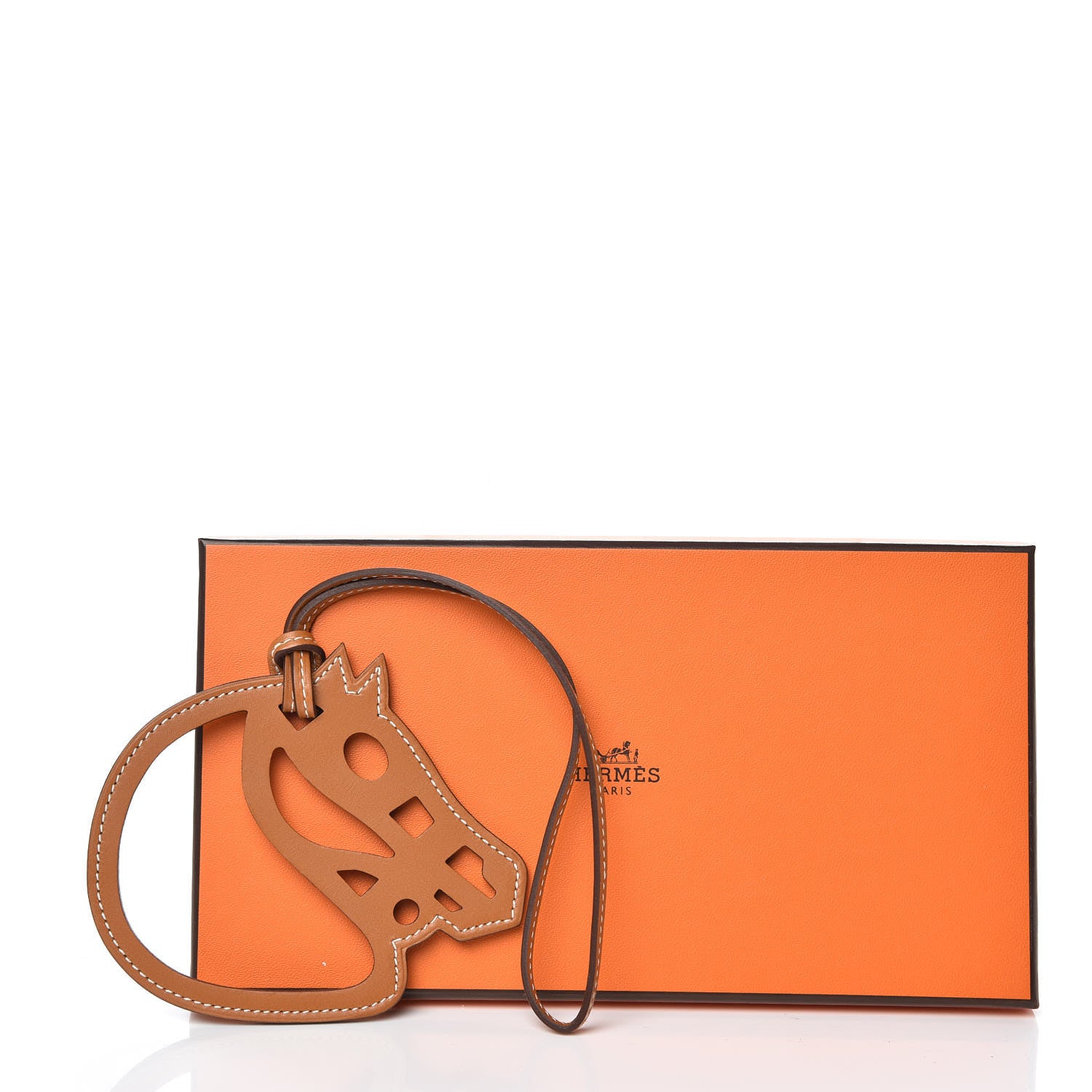 Hermes Barenia Paddock Cheval Horse Bag Charm Fauve 4 of 4