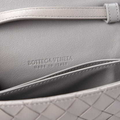 Bottega Veneta Nappa Intrecciato Shoulder Bag Grey 8 of 9