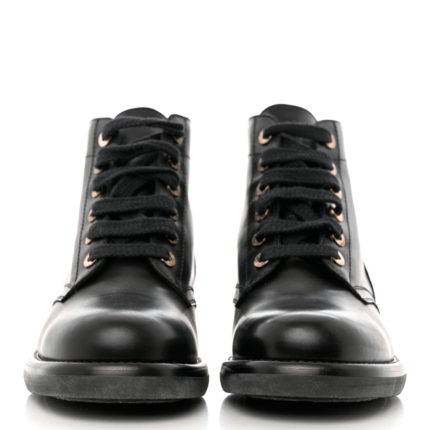 Calfskin Short Boots 36.5 Black