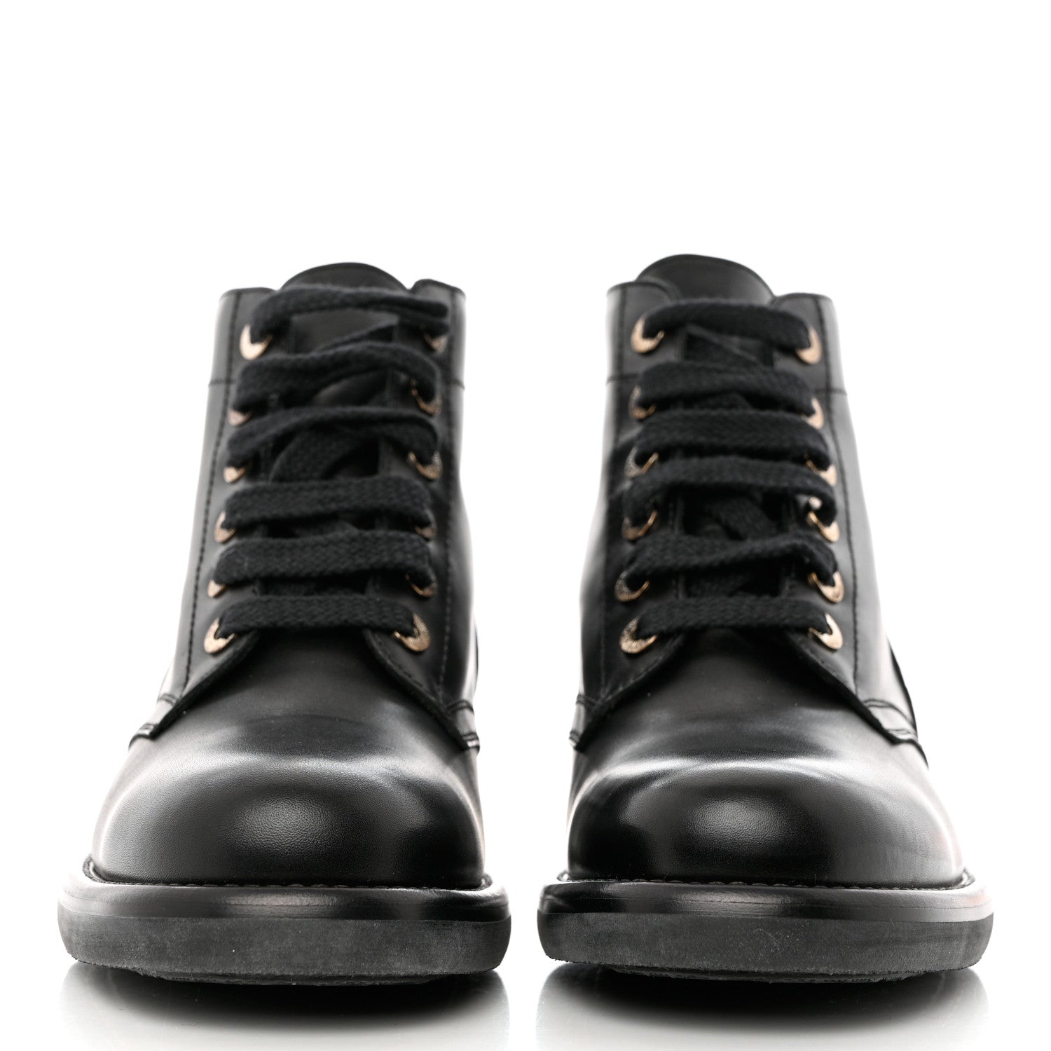 Chanel Calfskin Short Boots 36.5 Black 2 of 11