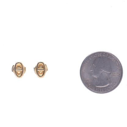 Hermes 18K Yellow Gold TPM Farandole Stud Earrings 2 of 7