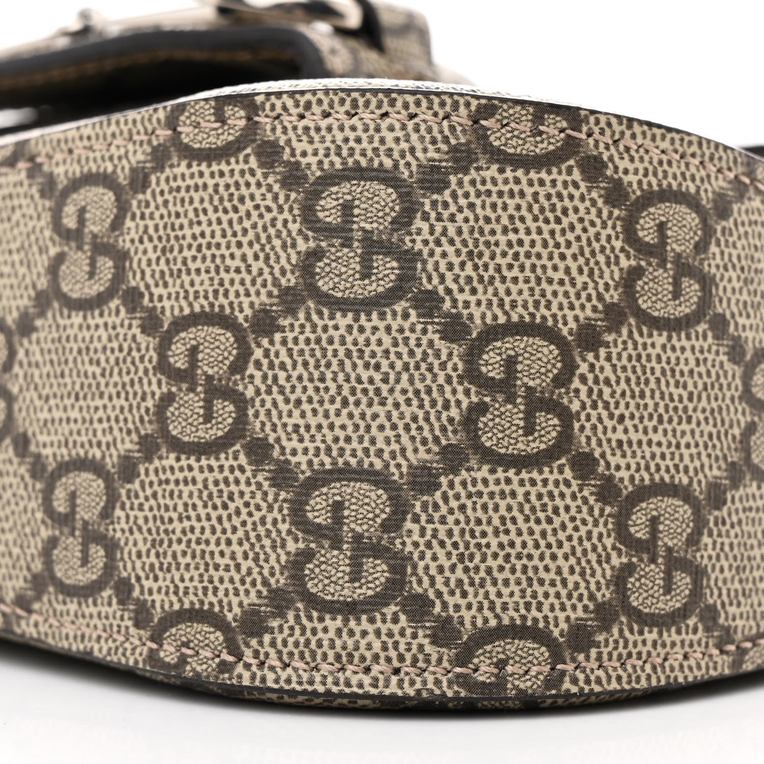 Gucci GG Supreme Monogram Mini Horsebit 1955 Asymmetric Shoulder Bag Beige Ebony 10 of 10