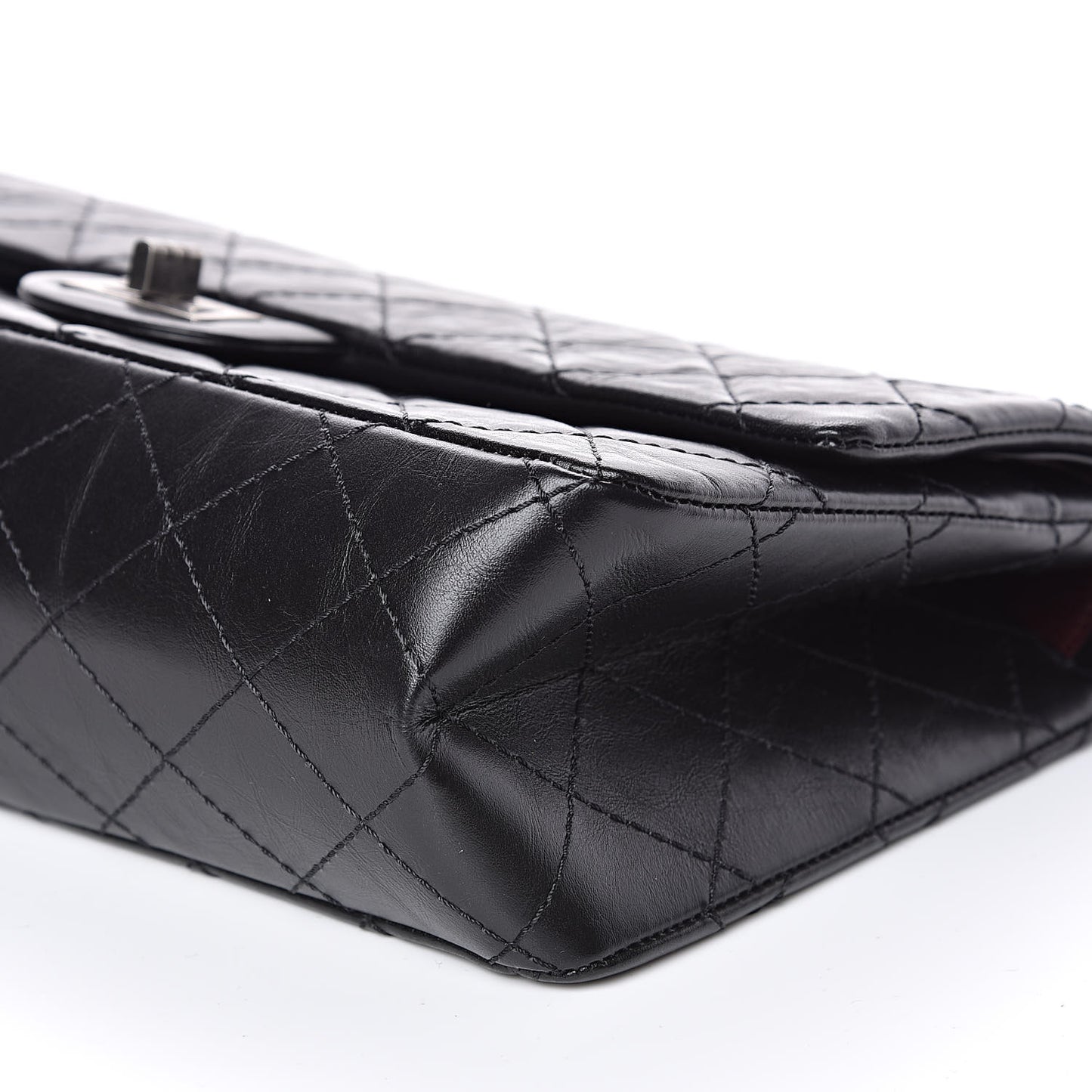 Aged Calfskin Quilted 2.55 Reissue 226 Flap Black