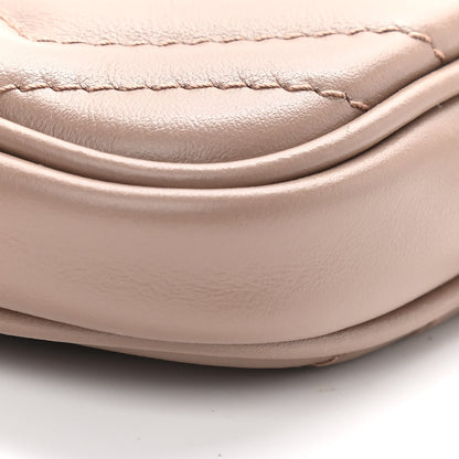 Gucci Calfskin Matelasse Mini GG Marmont Chain Crossbody Bag Porcelain Rose 9 of 10