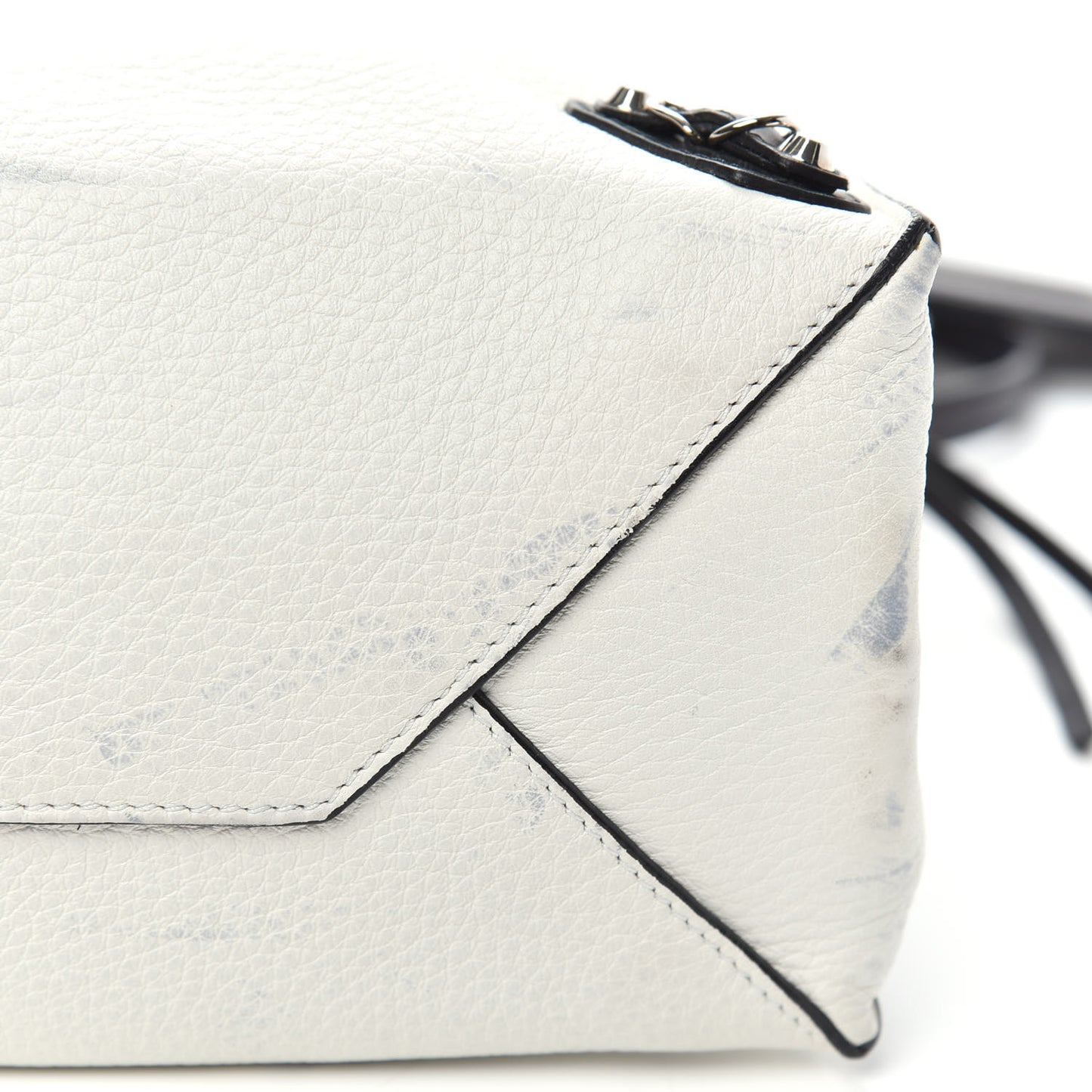 Veau Papier A6 Zip Around Tote White Black