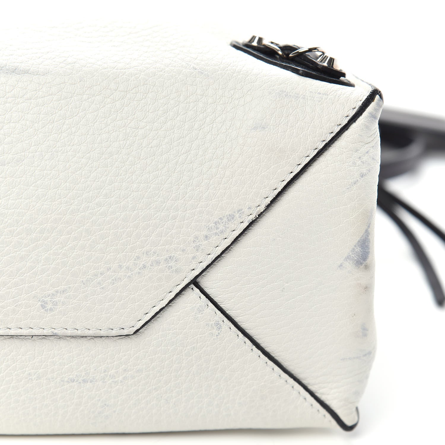 Balenciaga Veau Papier A6 Zip Around Tote White Black 15 of 17