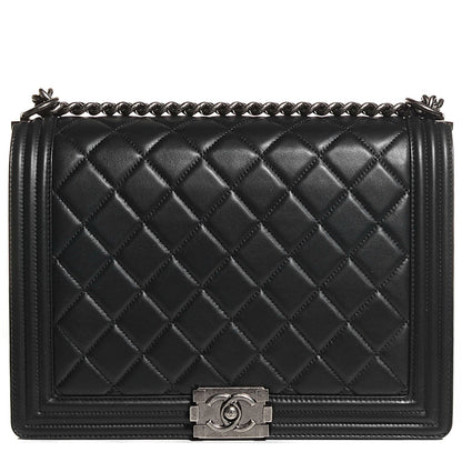 Chanel Calfskin Quilted Large Boy Flap Black 1 of 9