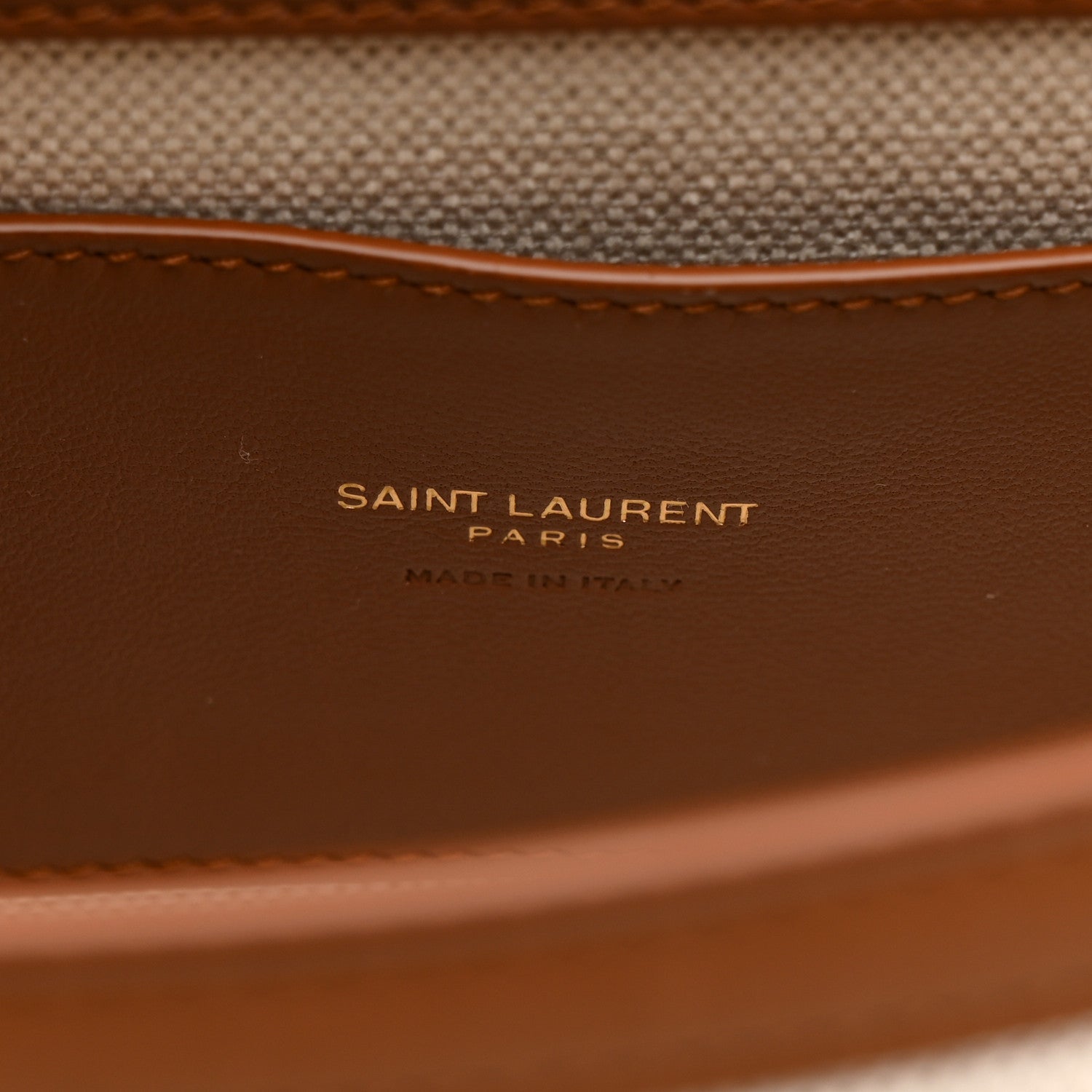 Saint Laurent Linen Calfskin Monogram Small Solferino Satchel Greggio Brick 6 of 10