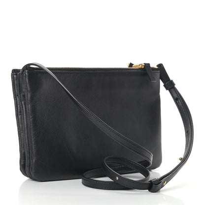 Celine Lambskin Small Trio Crossbody Bag Black 3 of 12