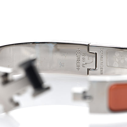 Hermes Enamel Narrow Clic Clac H Bracelet PM Peach Melba 5 of 5