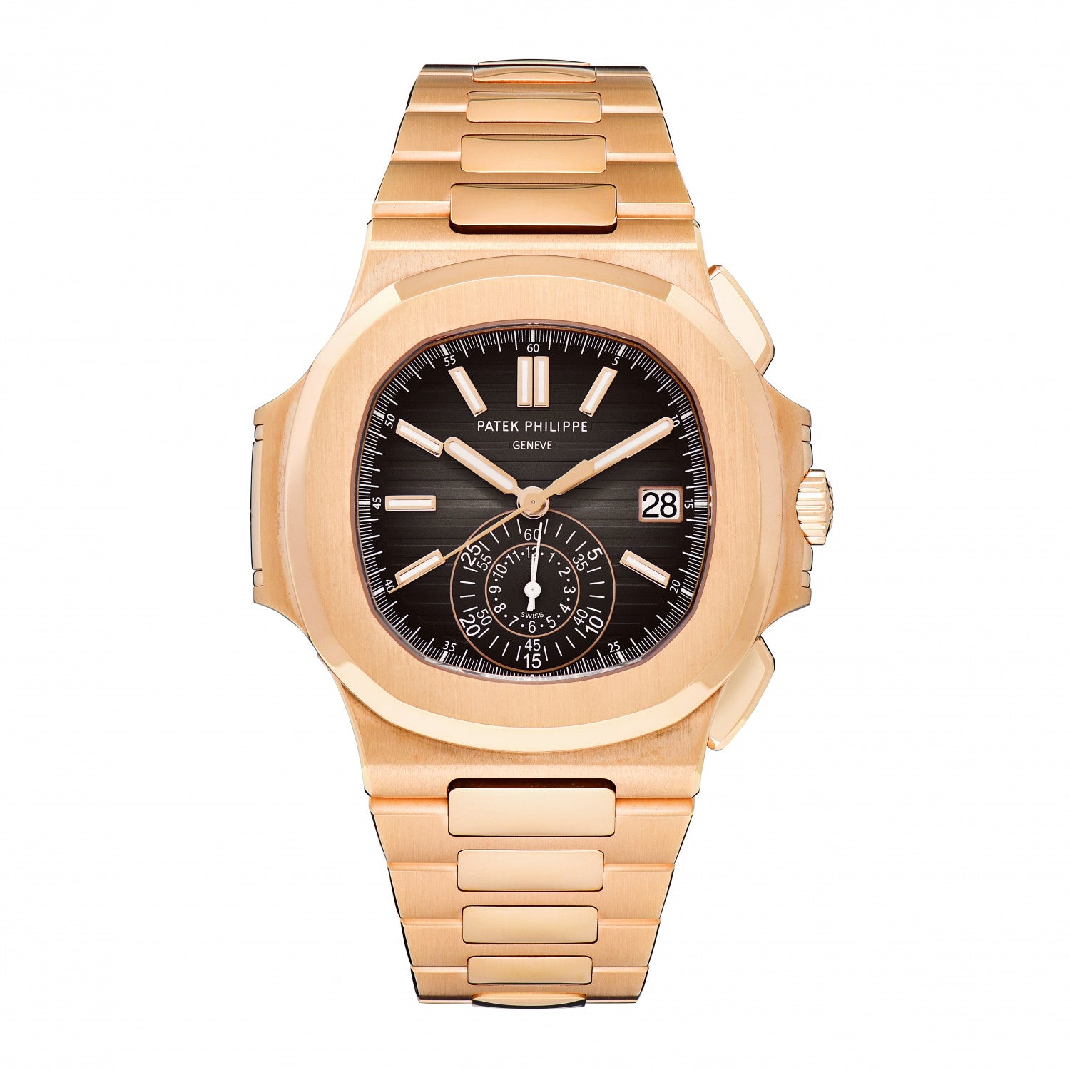 Patek Philippe 18K Rose Gold 40.5mm Nautilus Automatic Watch Black 5980/1R-001 1 of 5