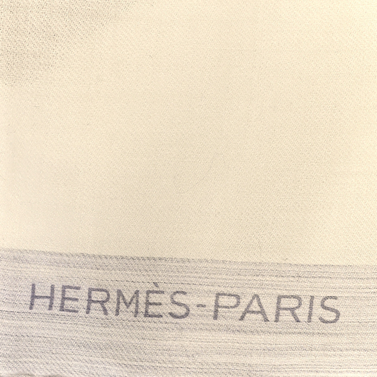 Hermes Cashmere Fringe Stole Ivory 4 of 4