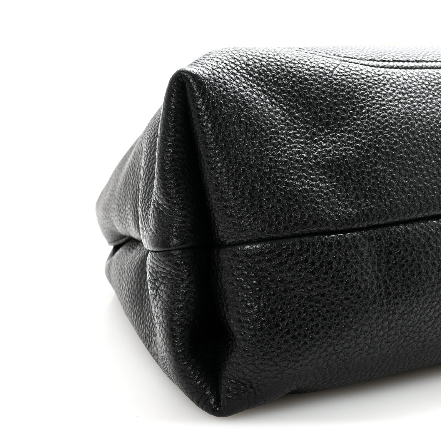 Gucci Grained Calfskin Softbit Maxi Shoulder Bag Black 9 of 10