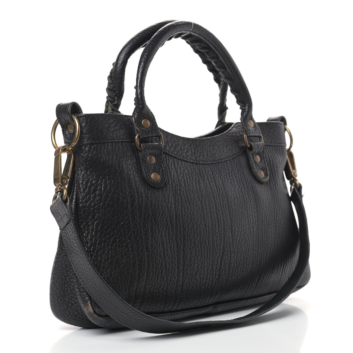 Balenciaga Pebbled Caribou Classic Hardware First Black 3 of 24