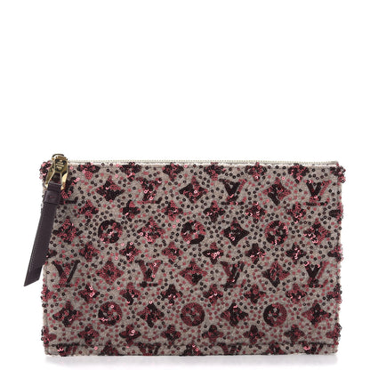 Louis Vuitton Sequin Monogram Sunshine Express Pochette Bordeaux 1 of 8