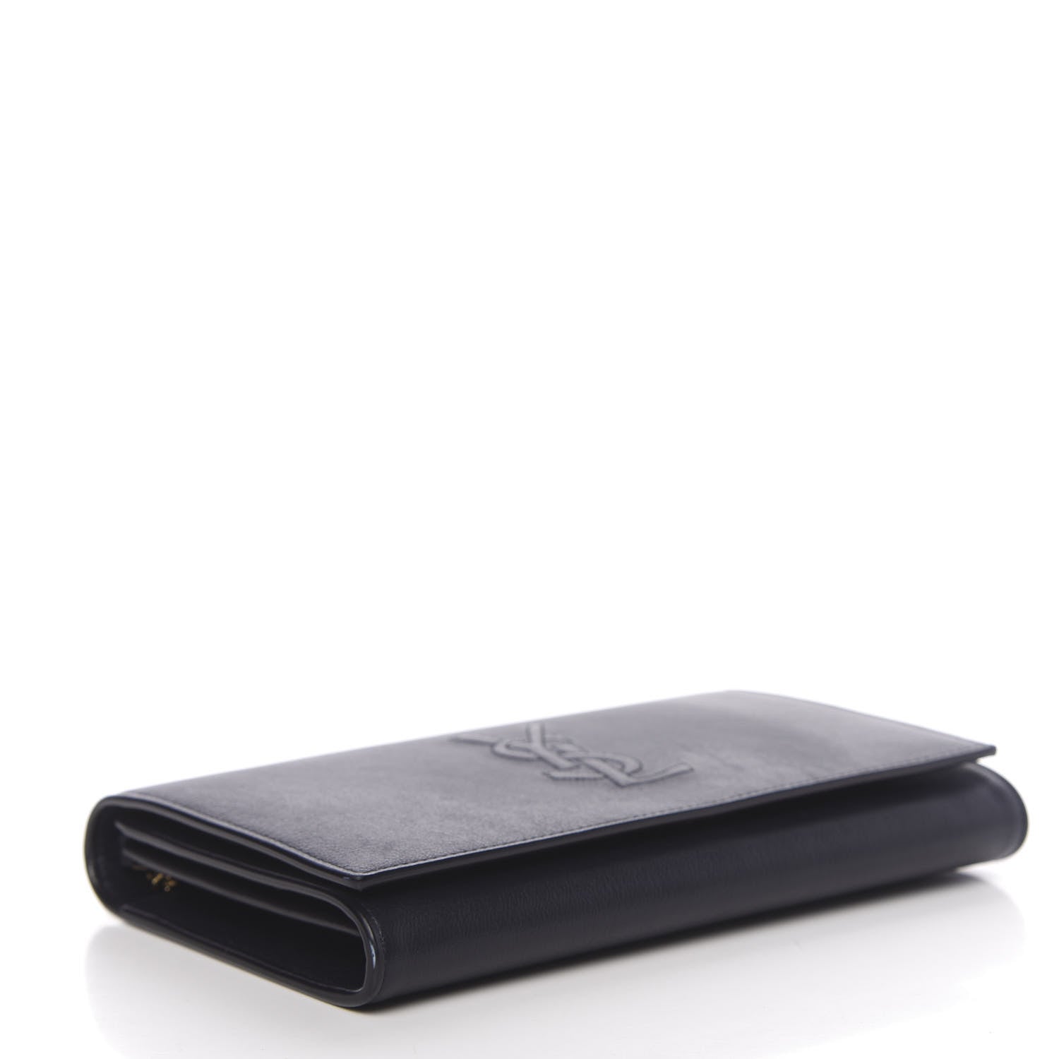 Saint Laurent Calfskin Monogram Belle de Jour Chain Clutch Navy 4 of 11