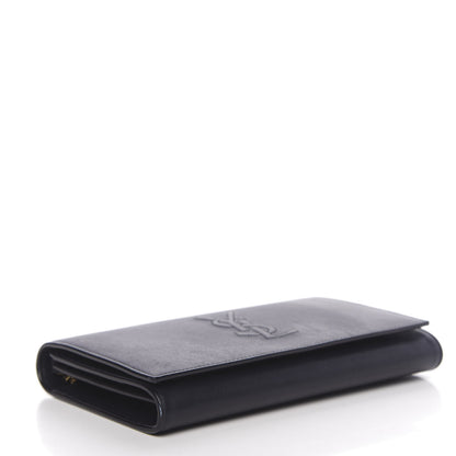 Saint Laurent Calfskin Monogram Belle de Jour Chain Clutch Navy 4 of 11