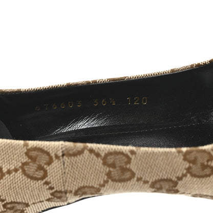 Balenciaga X GUCCI GG Monogram Square Knife 80mm Pumps 36.5 Beige Ebony 9 of 10