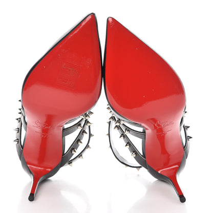 Christian Louboutin Kid Tchicaboum 85 Pumps 37 Black Silver 7 of 8