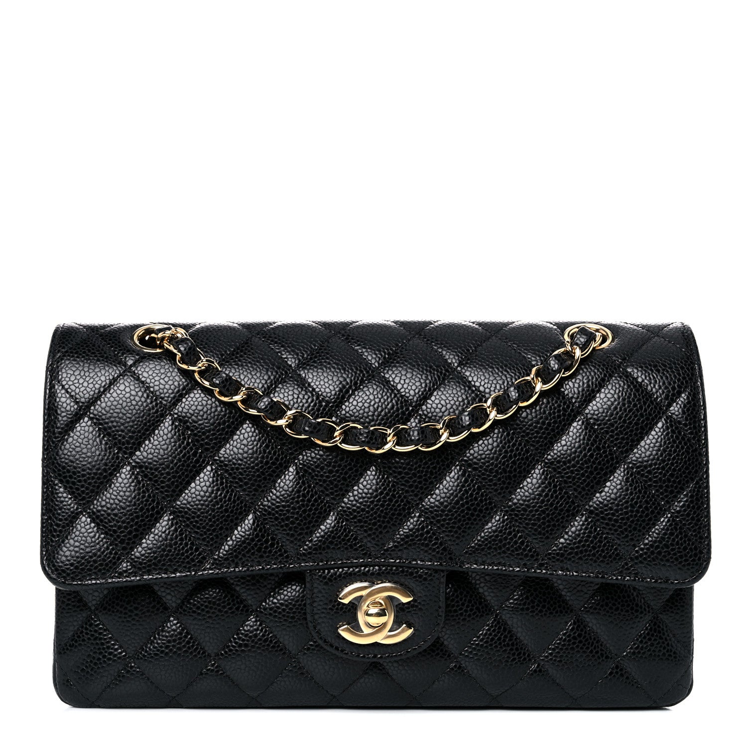 Chanel Caviar Quilted Medium Double Flap Black 1 of 10