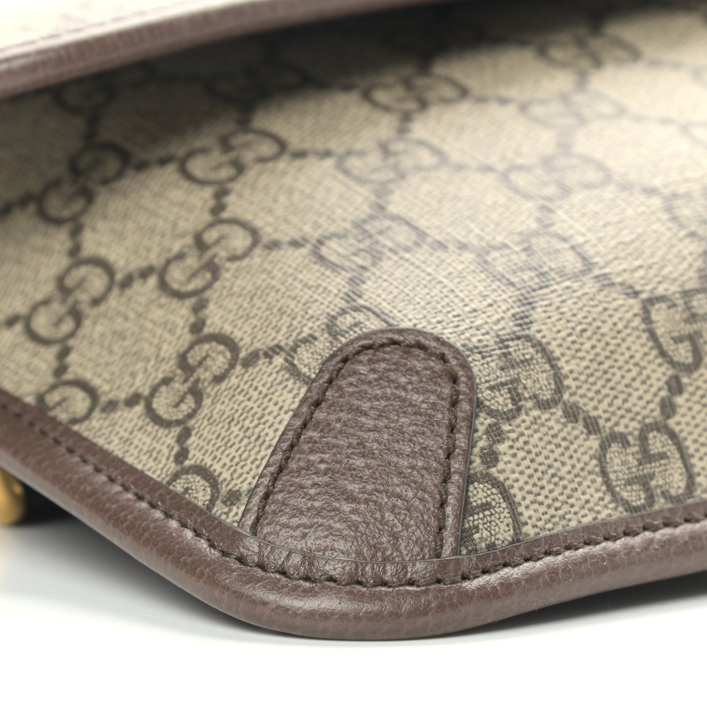 GG Supreme Monogram Neo Vintage Web Belt Bag Brown