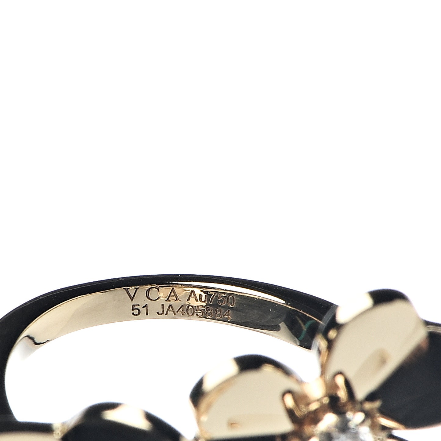 18K Yellow Gold Diamond Frivole Between The Finger Ring 49 5