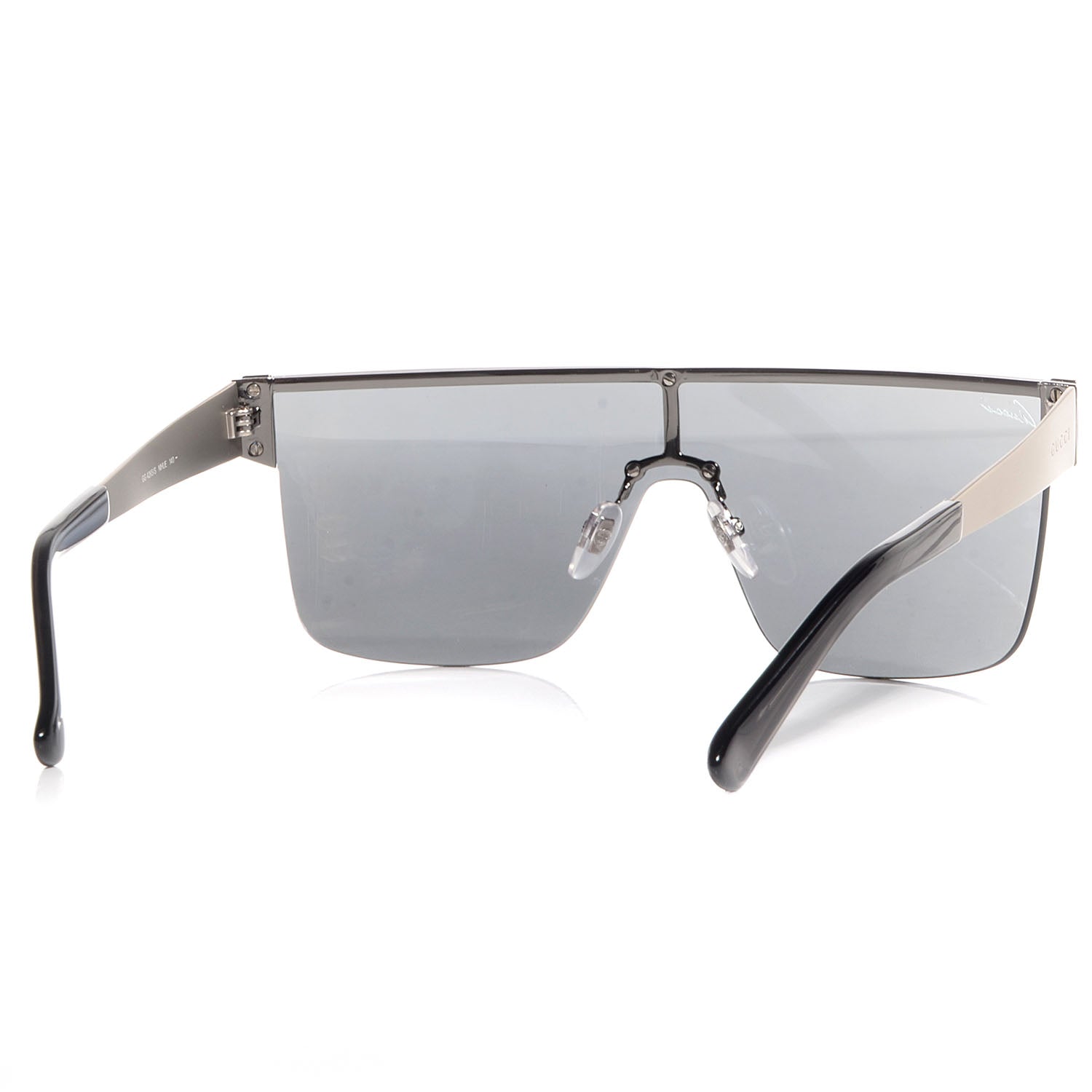 Gucci Rimless Mirrored Shield 4265/S Sunglasses Black 2 of 5