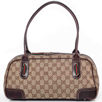 Gucci Monogram Small Princy Satchel Dark Brown 3 of 9