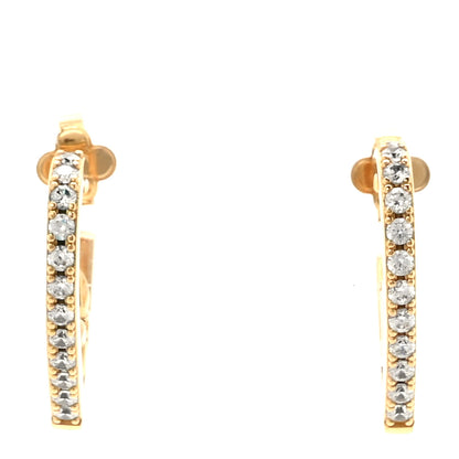 Louis Vuitton Metal Crystal My LV Love Hoop Earrings Gold 1 of 6