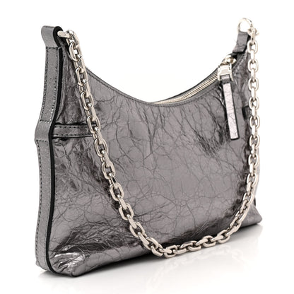 Givenchy Metallic Calfskin Mini Voyou Bag Silver 3 of 11