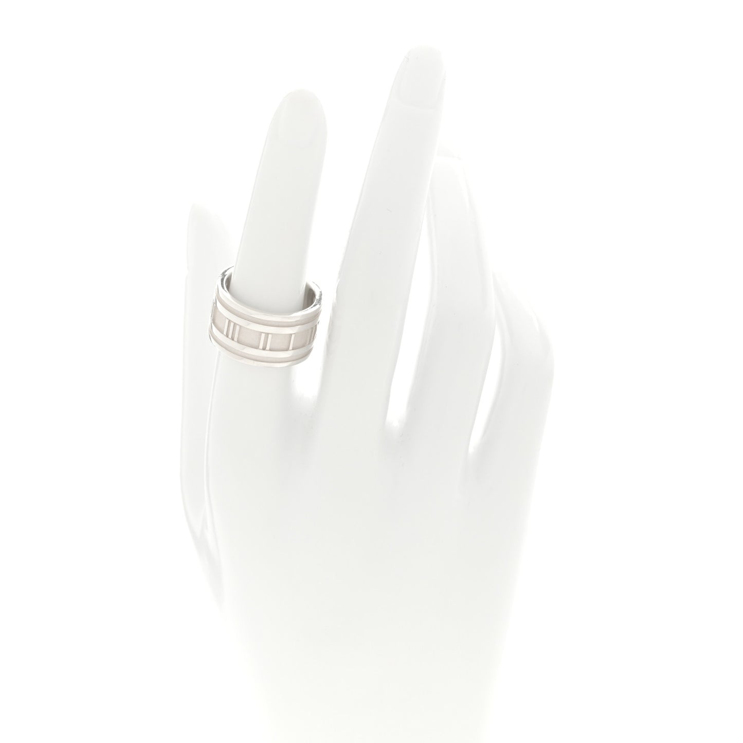 Sterling Silver 12mm Atlas Band Ring 54 6.75