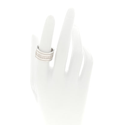 Tiffany Sterling Silver 12mm Atlas Band Ring 54 6.75 2 of 4