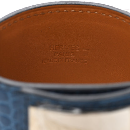 Hermes Matte Alligator Collier De Chien CDC Bracelet S Bleu De Malte 4 of 5