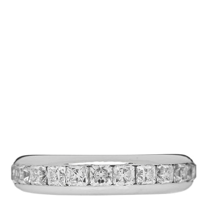Tiffany Platinum Diamond Princess Lucida Half Circle Wedding Band Ring 46 3.75 1 of 6