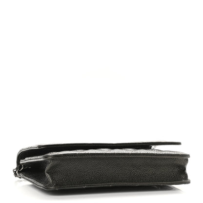 Chanel Caviar Quilted Wallet On Chain WOC Dark Green 3 of 9