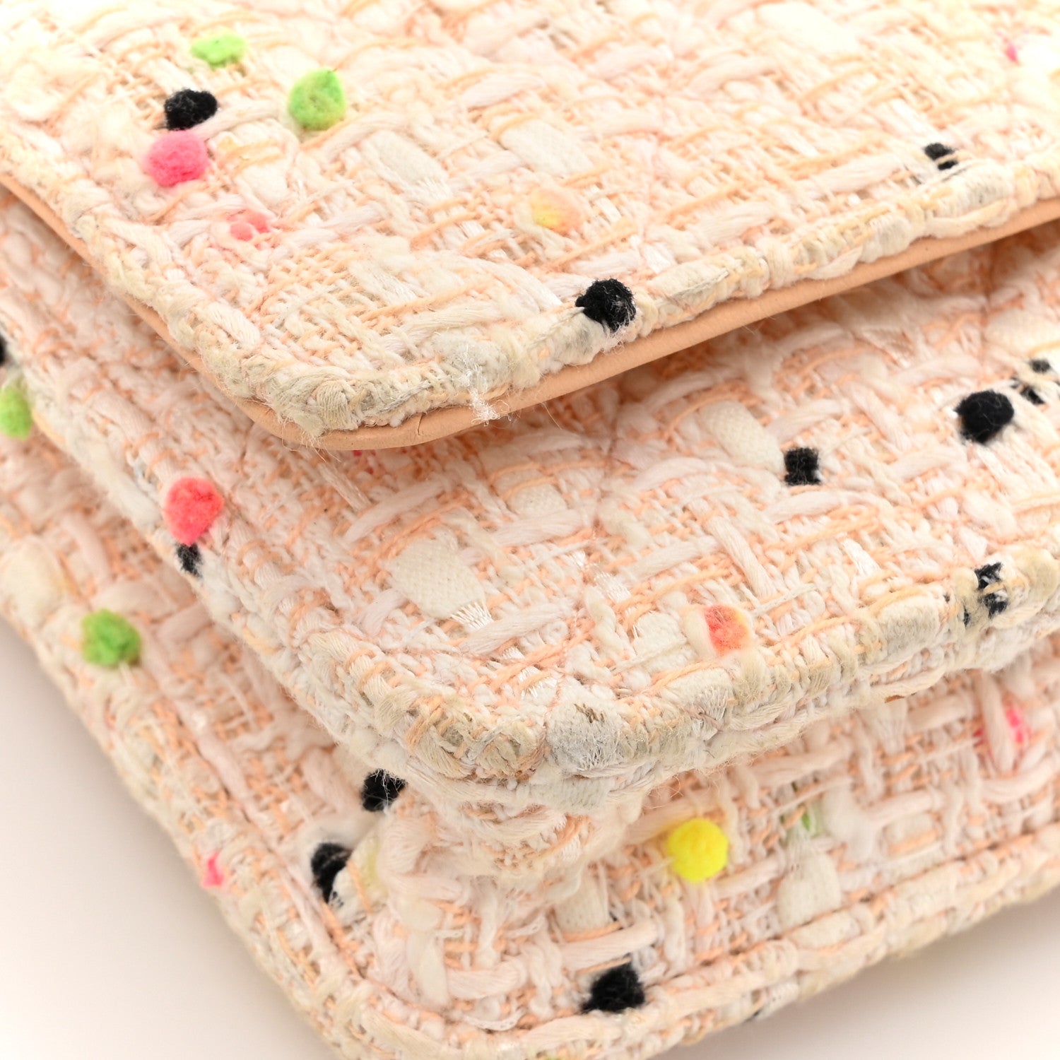 Chanel Candy Cotton Tweed & Beach Ball Wallet On Chain WOC Multicolor 12 of 14
