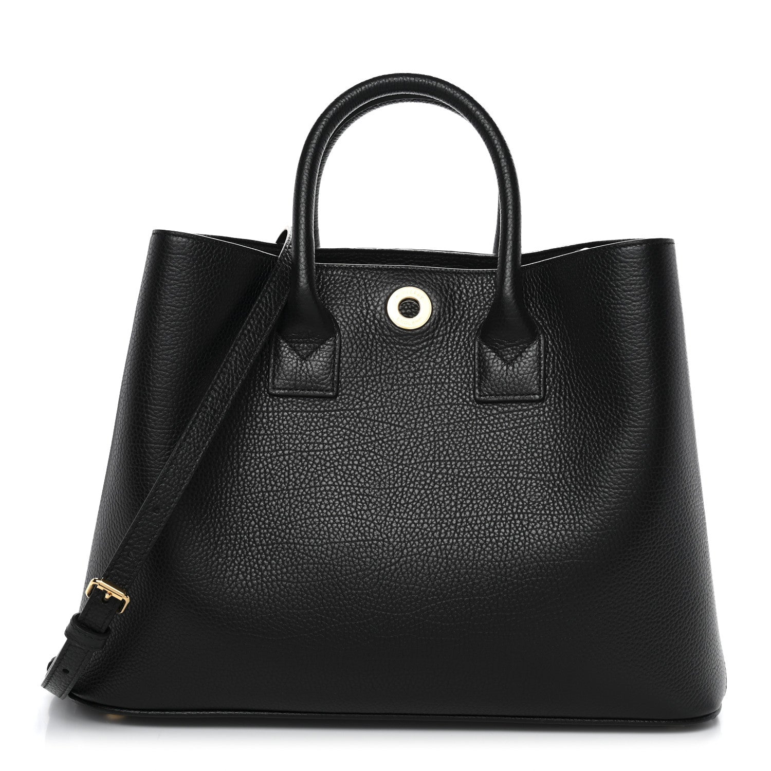 Burberry Grainy Calfskin House Check Medium Bermondsey Tote Black 1 of 9