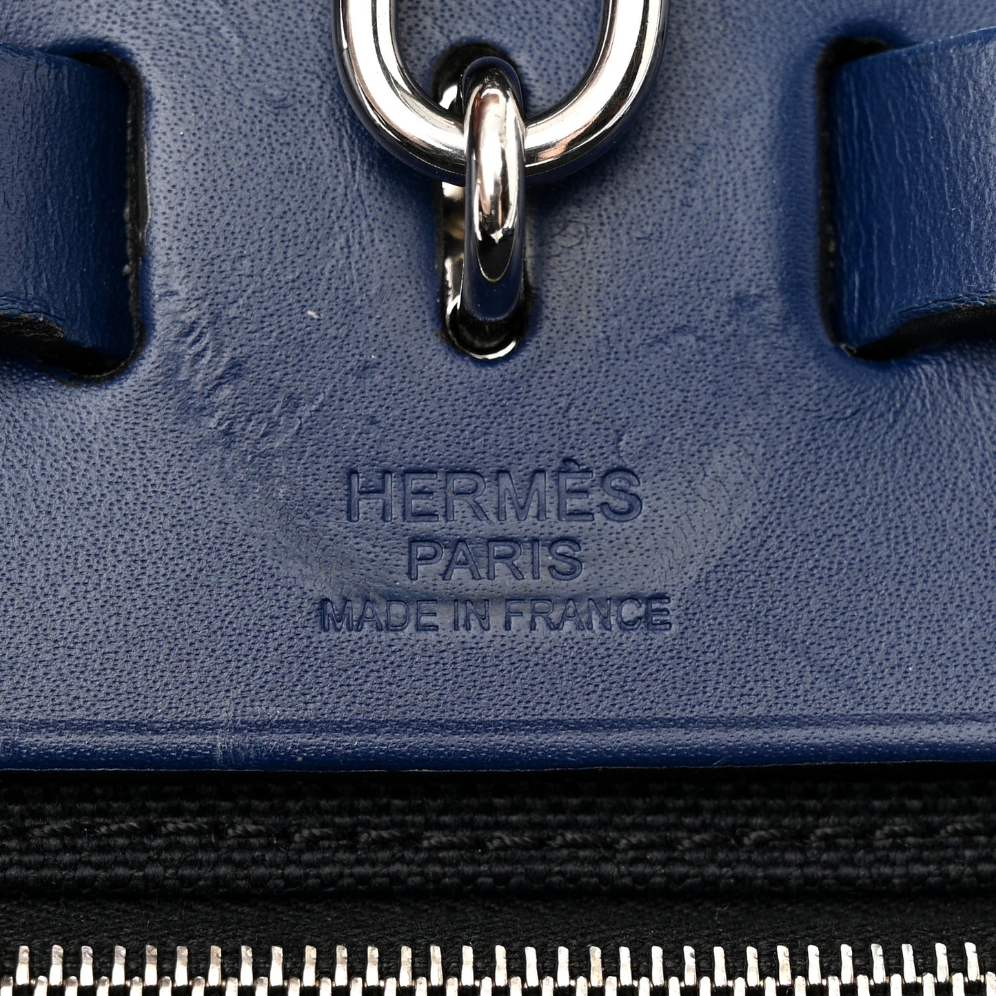 Military Toile Vache Hunter Herbag Zip 31 PM Black Bleu Saphir