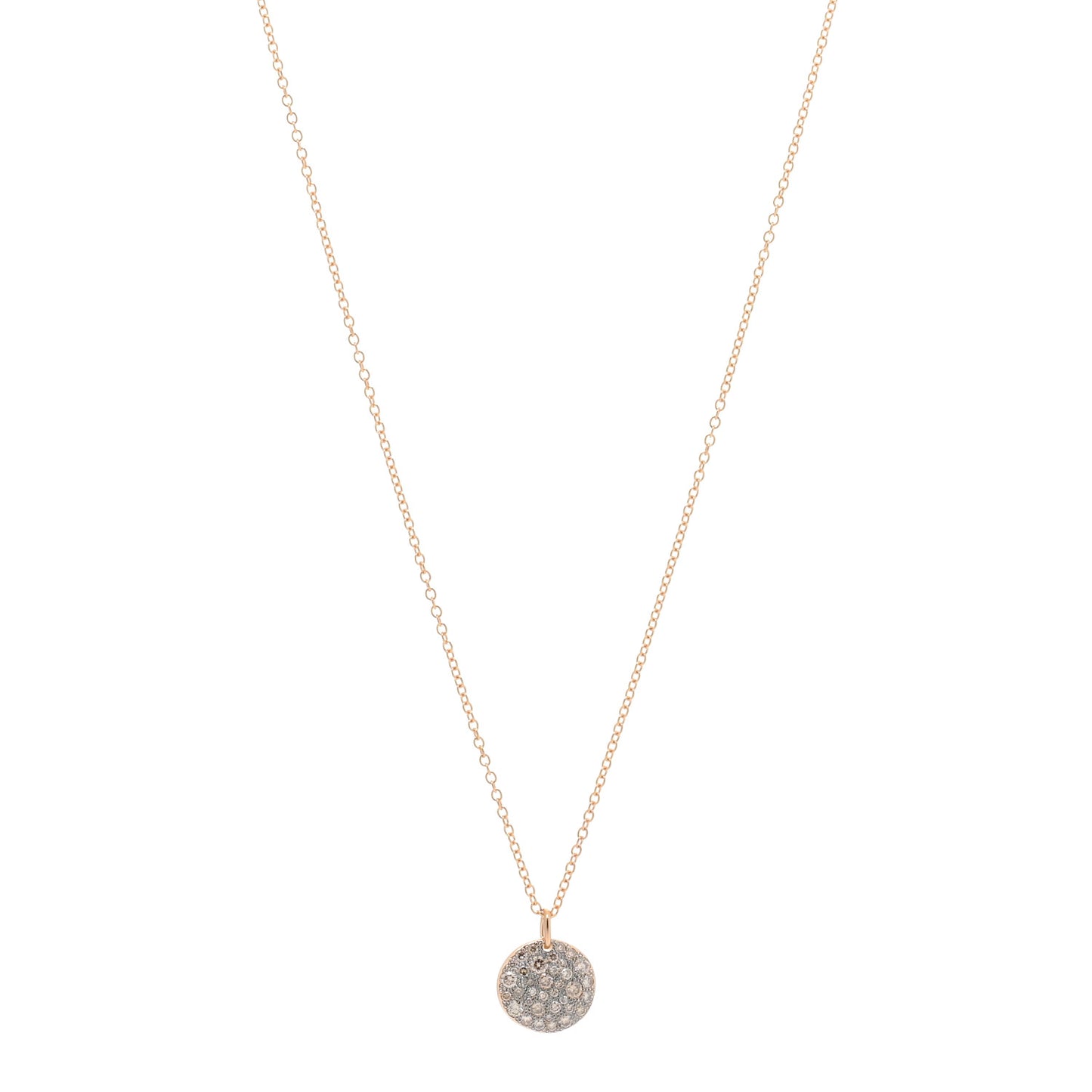 18K Rose Gold Cognac Diamond Sabbia Pendant Necklace