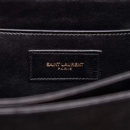 Saint Laurent Suede Calfskin Medium Classic Lulu Bag Black 8 of 14